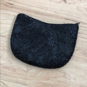 Black beaded small bag / clutch